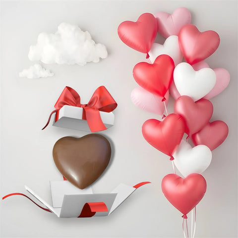 Inima din ciocolata Dubai, exterior din ciocolata cu lapte Valentine's Day