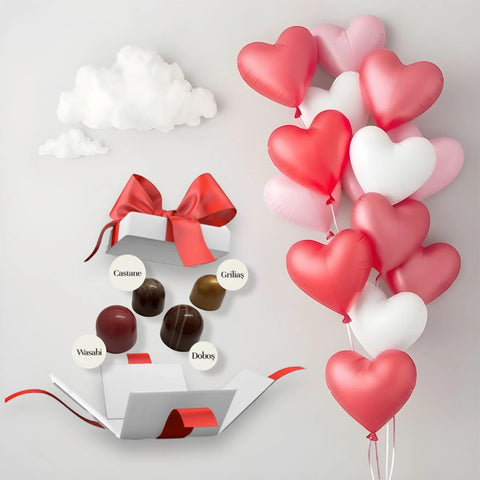 Cutie cu 4 bomboane de ciocolată artizanală – Selecția Ciocolatierulu - Gusturi